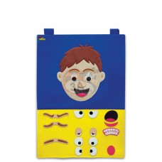 Erkek Yüz Kumaş Cırtlı Pano