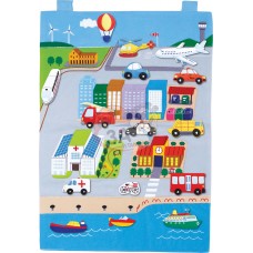 Şehir ve Taşıtlar Kumaş Cırtlı Pano