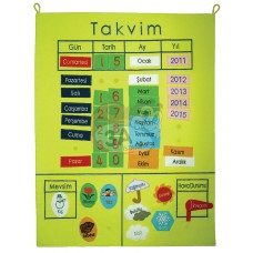 Takvim Kumaş Cırtlı Pano