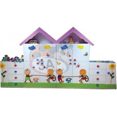 Çocuk Figürlü Grup Dolap Seti