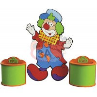 Neşeli Palyaço Figürlü Galoşluk