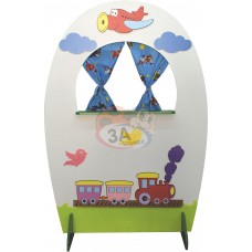 Tren Figürlü Kukla Sahnesi