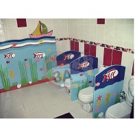 Mavi Balık Lavabo Bölmesi