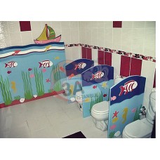 Mavi Balık Lavabo Bölmesi