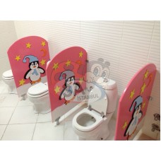 Pembe Penguen Lavabo Bölmesi