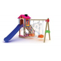 Ahşap Pembe Çatılı Park