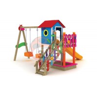 Ahşap Kırmızı Çatılı Park