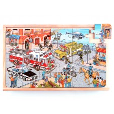 Taşıtlar Tema Puzzle 4 Lü Set